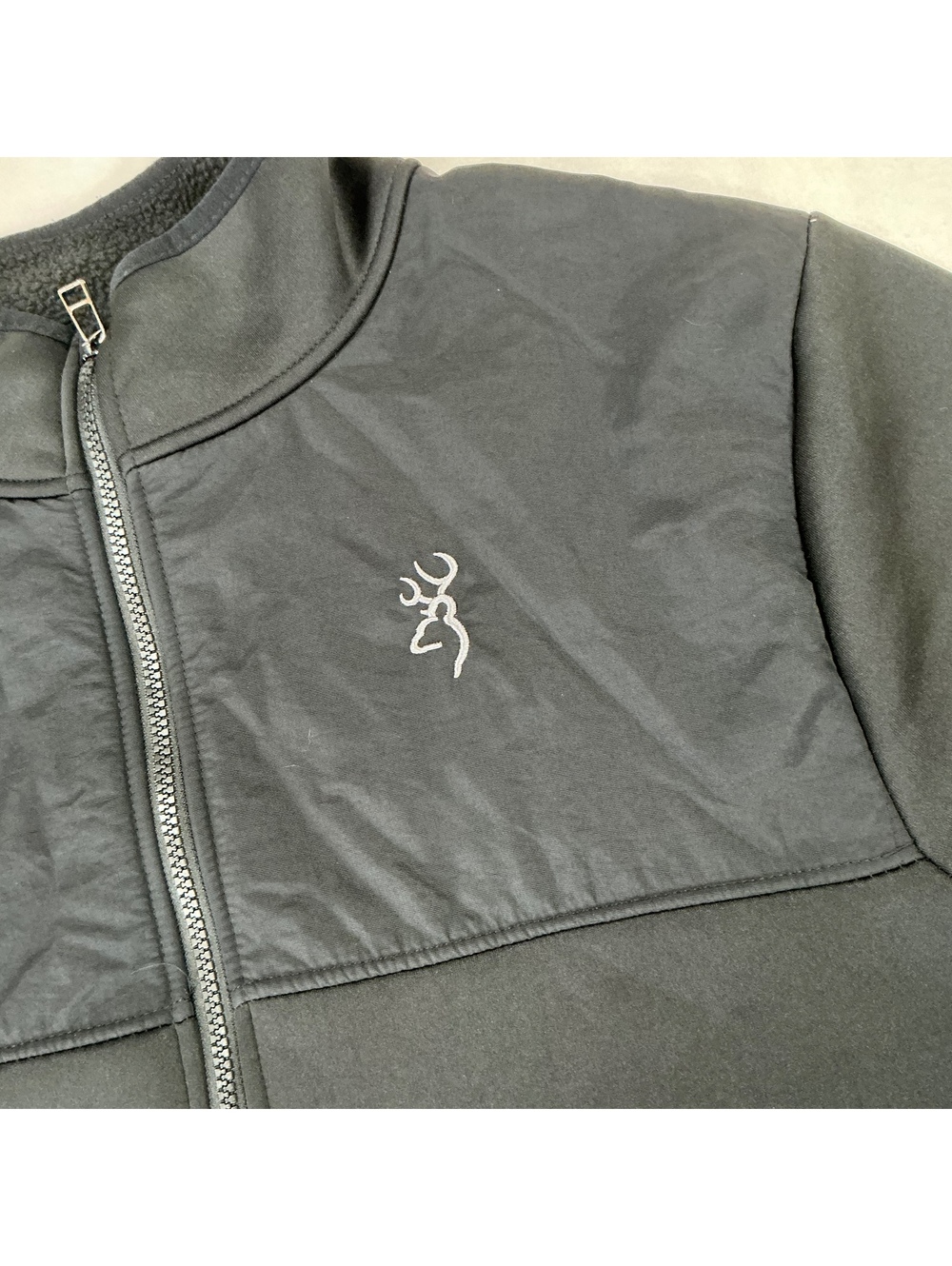 Browning Black Full Zip Fleece Lined Soft Shell Jacket‎ Men’s XL Hunting